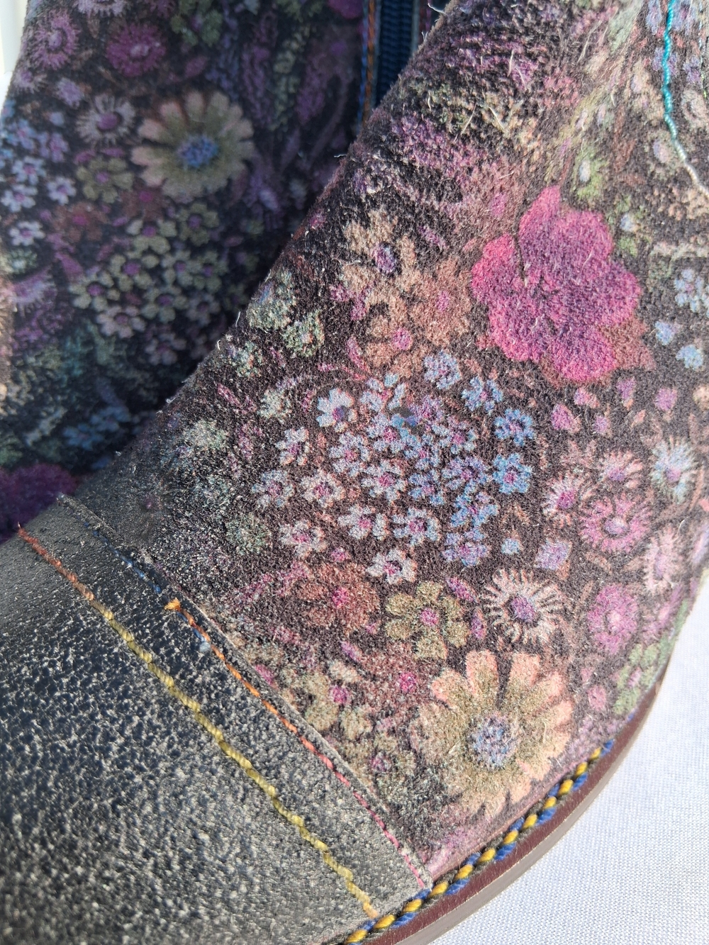 L'Artiste by Spring Step Melvina Leather Multi Floral Ankle Boots Size 39 - Picture 6 of 11